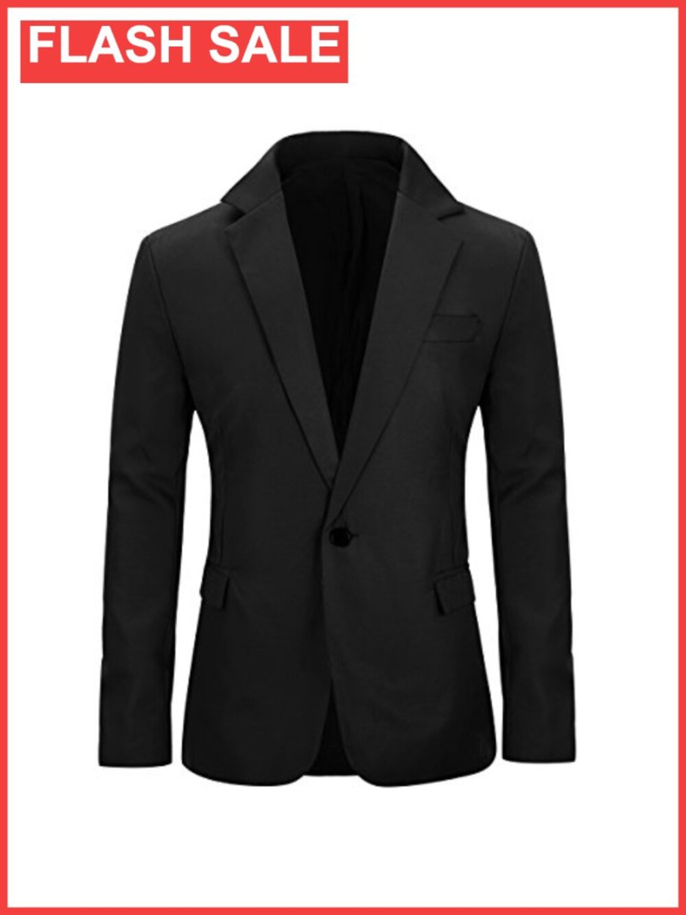 Men's Slim Fit Notched Lapel One Button Casual Blazer